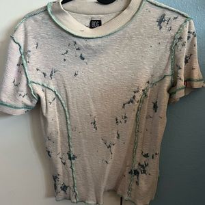 Urban Outfitters Teal Marble Tee
